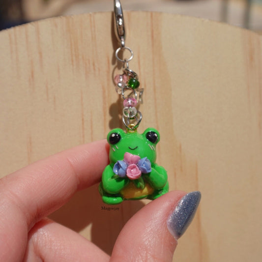 Bouquet Frog Keychain