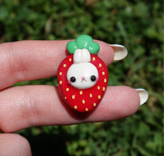 Strawberry Bunny Pin