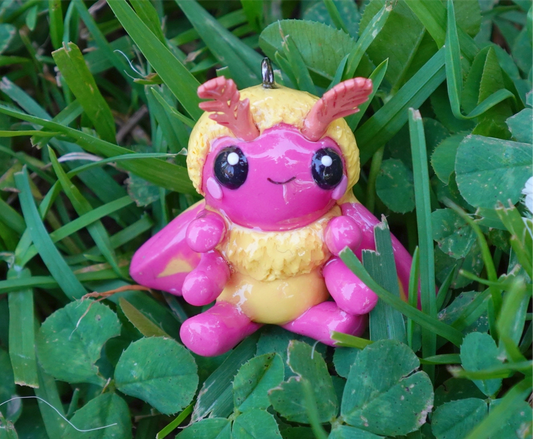 Rosy Maple Moth Keychain